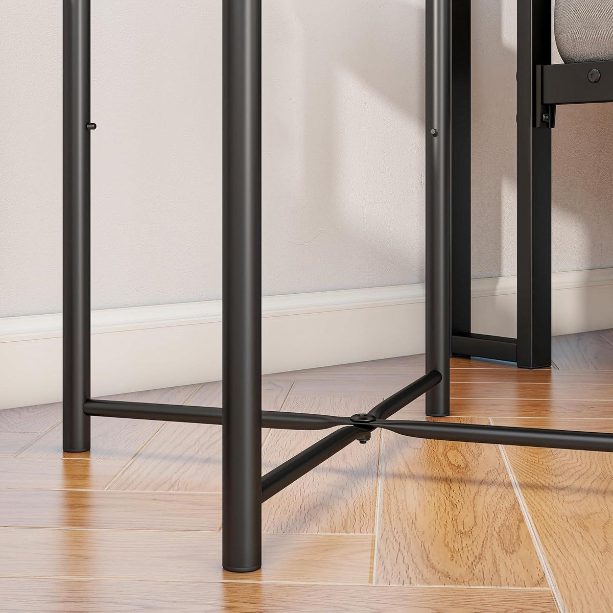 Runder Couchtisch mit Stauraum für Wohnzimmer, Metallrahmen, moderner