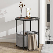 Runder Couchtisch mit Stauraum für Wohnzimmer Metallrahmen moderner