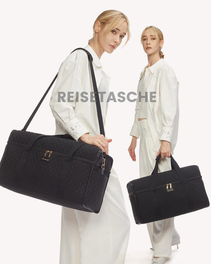 Große Reisetasche Damen Weekender Handgepäck Schwarz