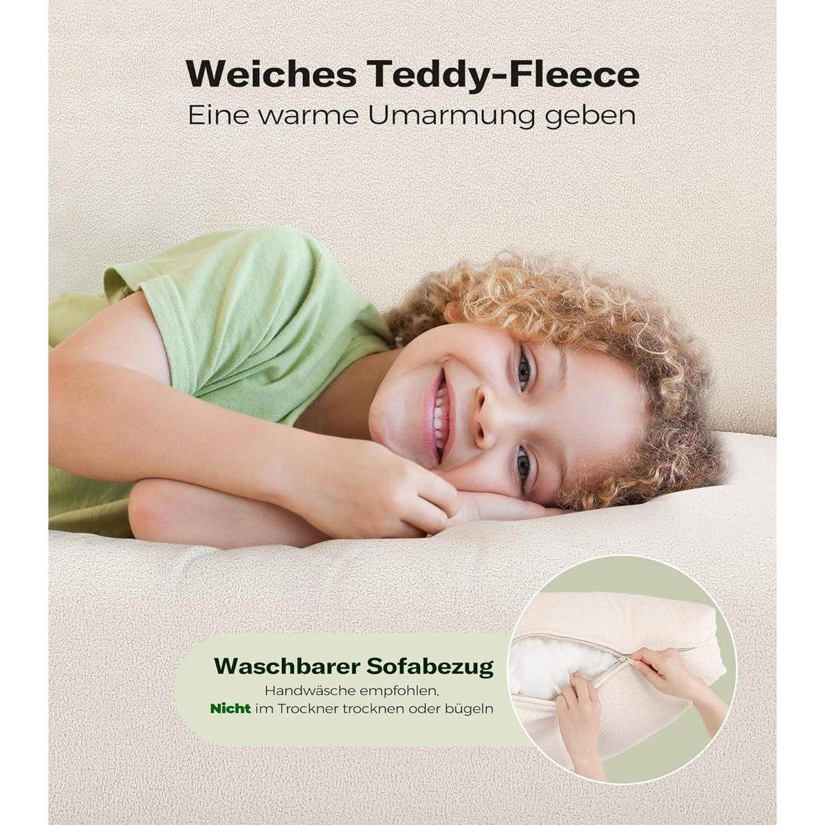 Kleines 2-Sitzer Sofa 130cm – Gemütliche Mini Couch für Wohnzimmer