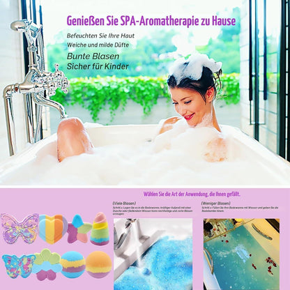 Badebomben Geschenkset 8er Pack – Bio & Handgemacht