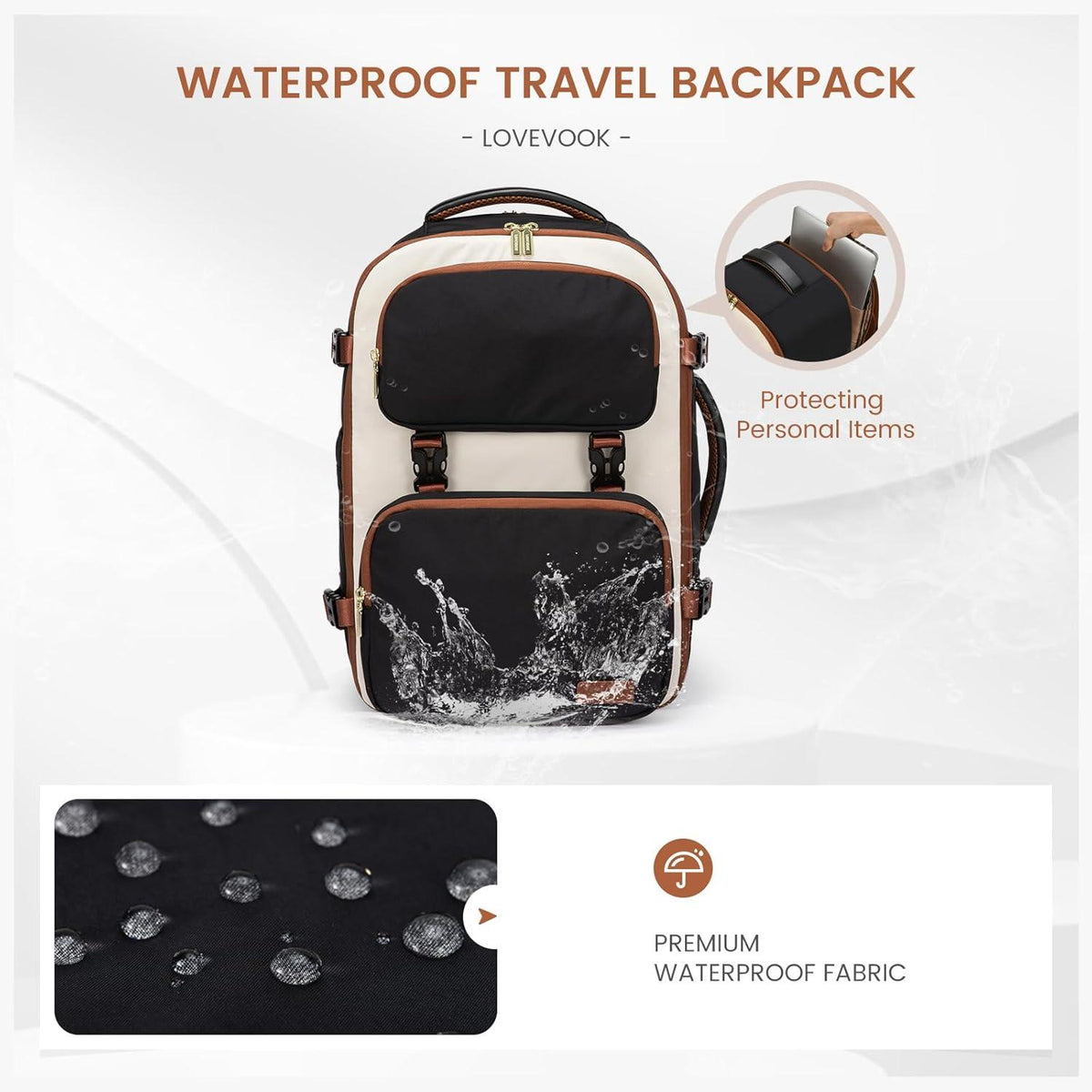 Großer Reiserucksack Handgepäck 17.3 Zoll Laptop 40L Cabin Luggage Weekender