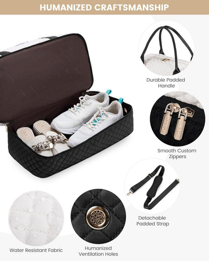 Weekender Damen Reisetasche Handgepäck mit Schuhfach und Laptopfach
