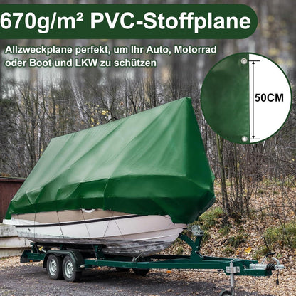 LKW Abdeckplane 2x4m | Premium PVC Plane mit Ösen – Wasserdicht & Reißfest