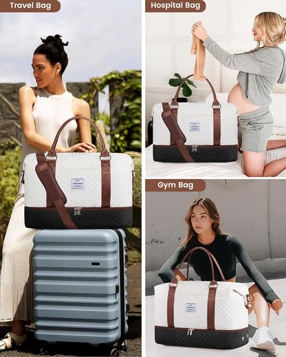LOVEVOOK Reisetasche Handgepäck Damen Sporttasche mit Schuhfach