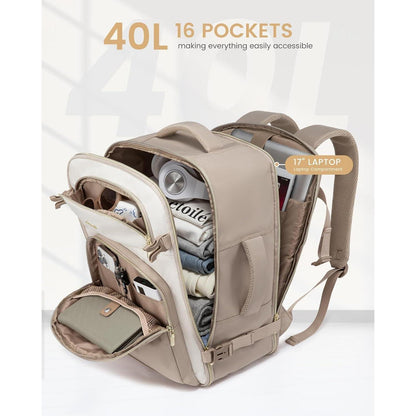 Handgepäck Rucksack 40L Damen Herren 17 Zoll Travel Backpack