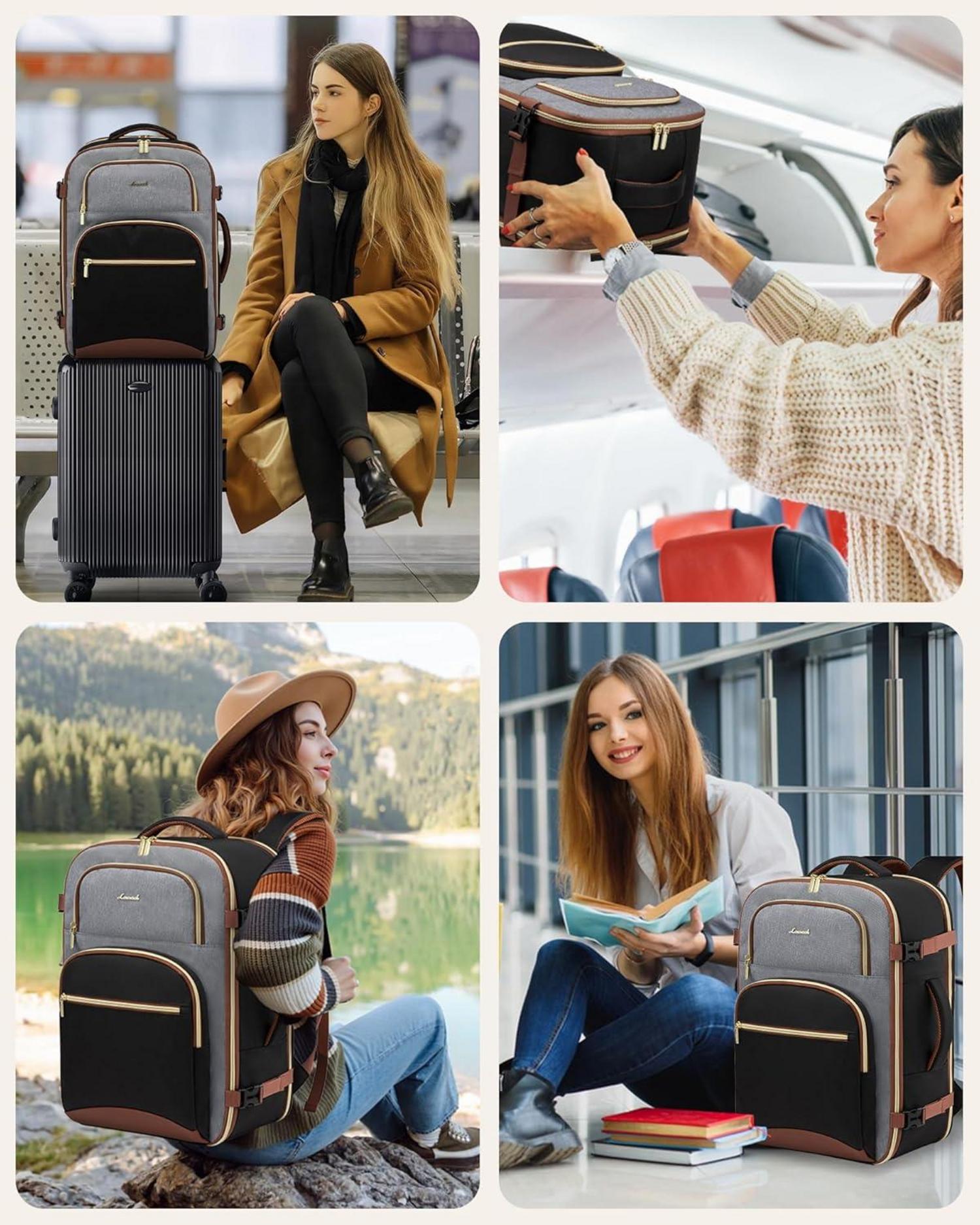 Handgepäck Rucksack 40L Damen Herren 17 Zoll Reise Backpack CZWB