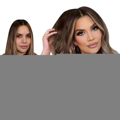 Echthaar Verlängerung Draht Balayage Braun 30cm
