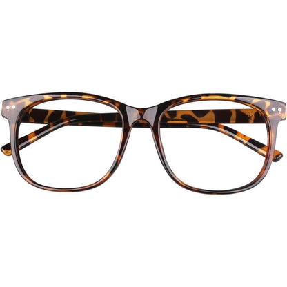 Hornbrille mit Leopardenmuster, UV400 Schutz, Großer Rahmen