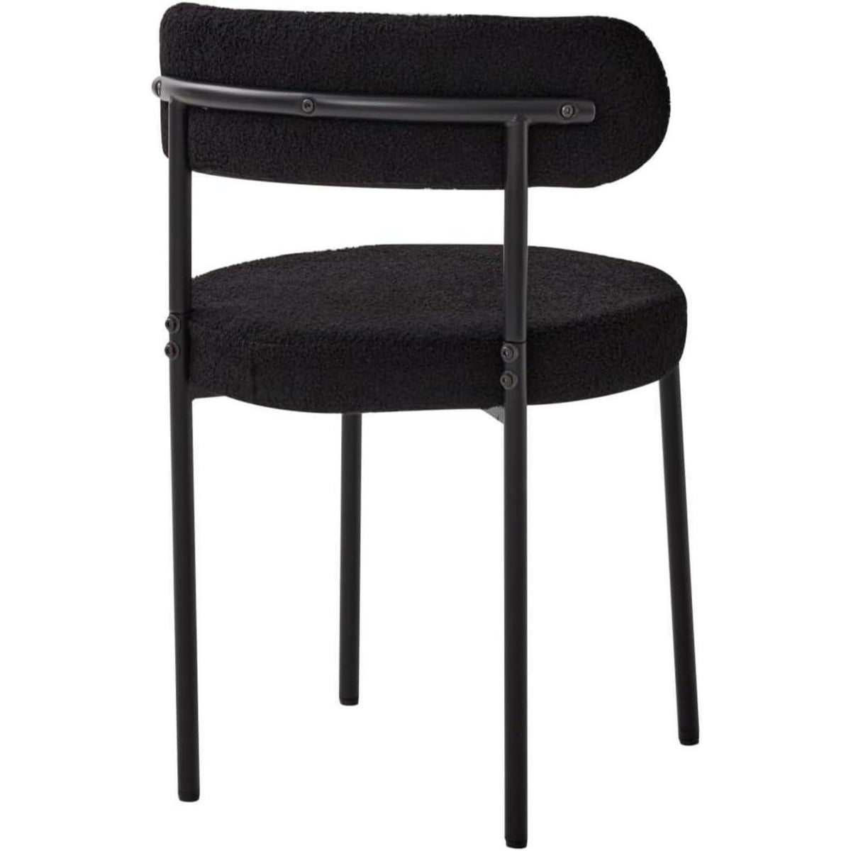 8 Esszimmerstühle Teddy-Samt Schwarz – Modern & Komfortabel