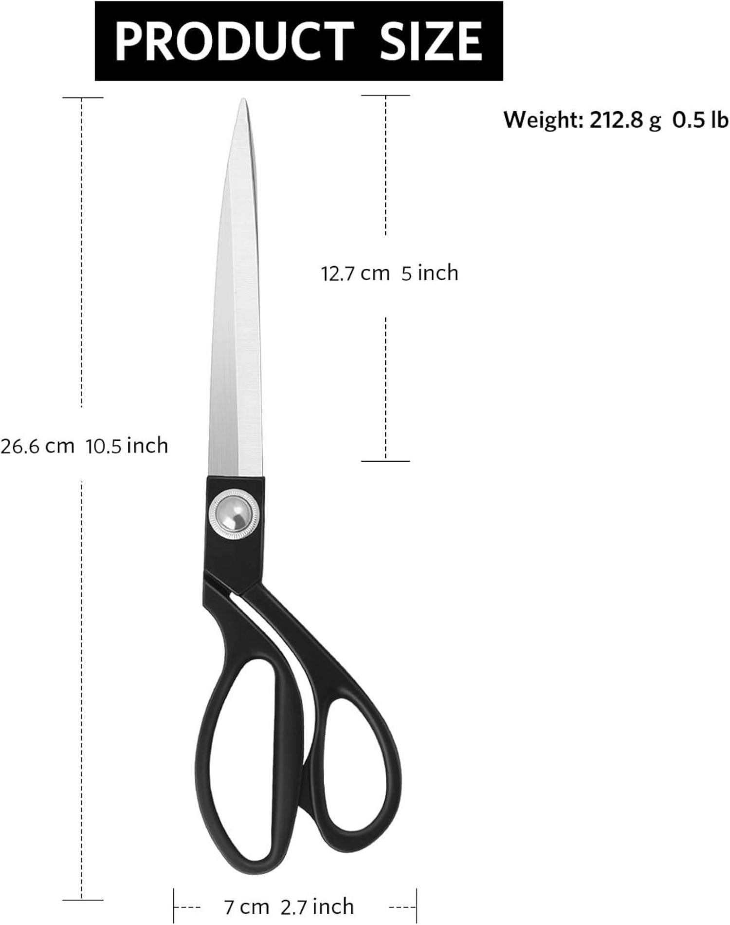Nähschere Profi Edelstahl 26 cm Schwarz Stoffschneider Schneider Handwerker