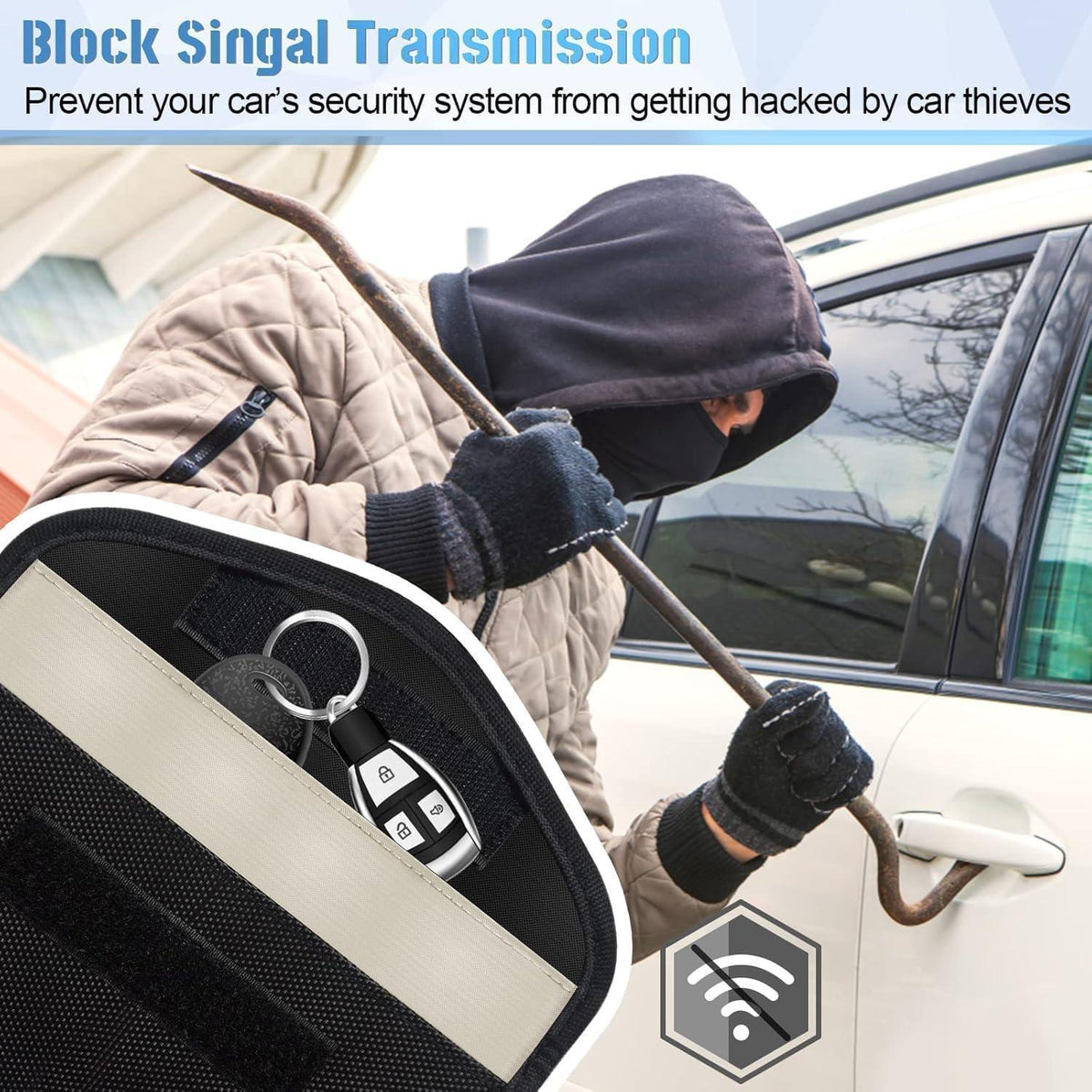 Faraday Tasche Handy 2er Set – Signalblocker Anti-Tracking RFID