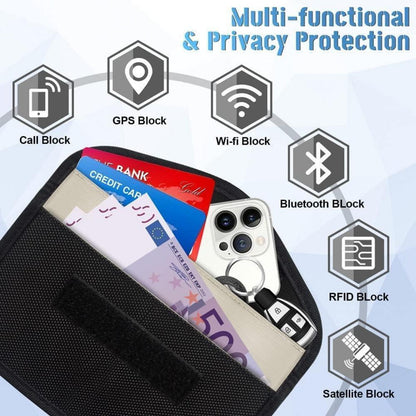 Faraday Tasche Handy 2er Set – Signalblocker Anti-Tracking RFID