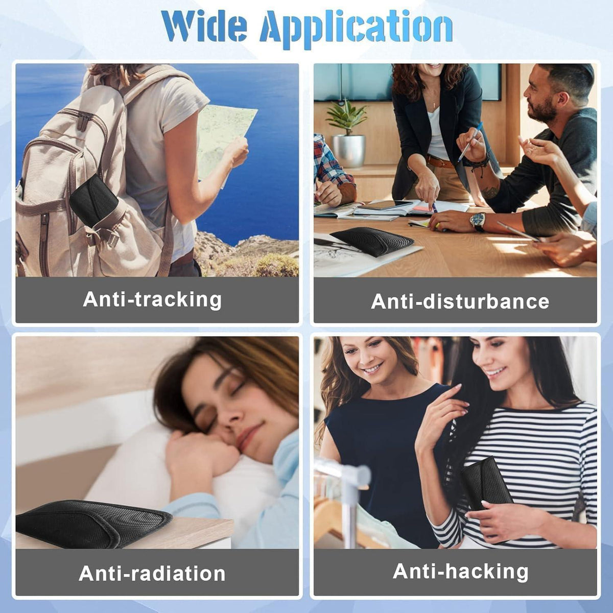 Faraday Tasche Handy 2er Set – Signalblocker Anti-Tracking RFID