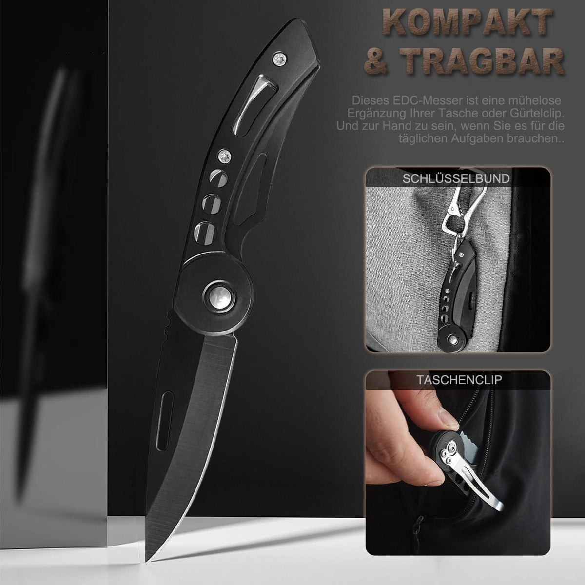Mini Klappmesser Edelstahl – Zweihand Messer für Alltag & Outdoor