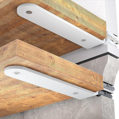 6x Schwerlast Regalhalterung 20cm Weiß, Tragkraft 70kg