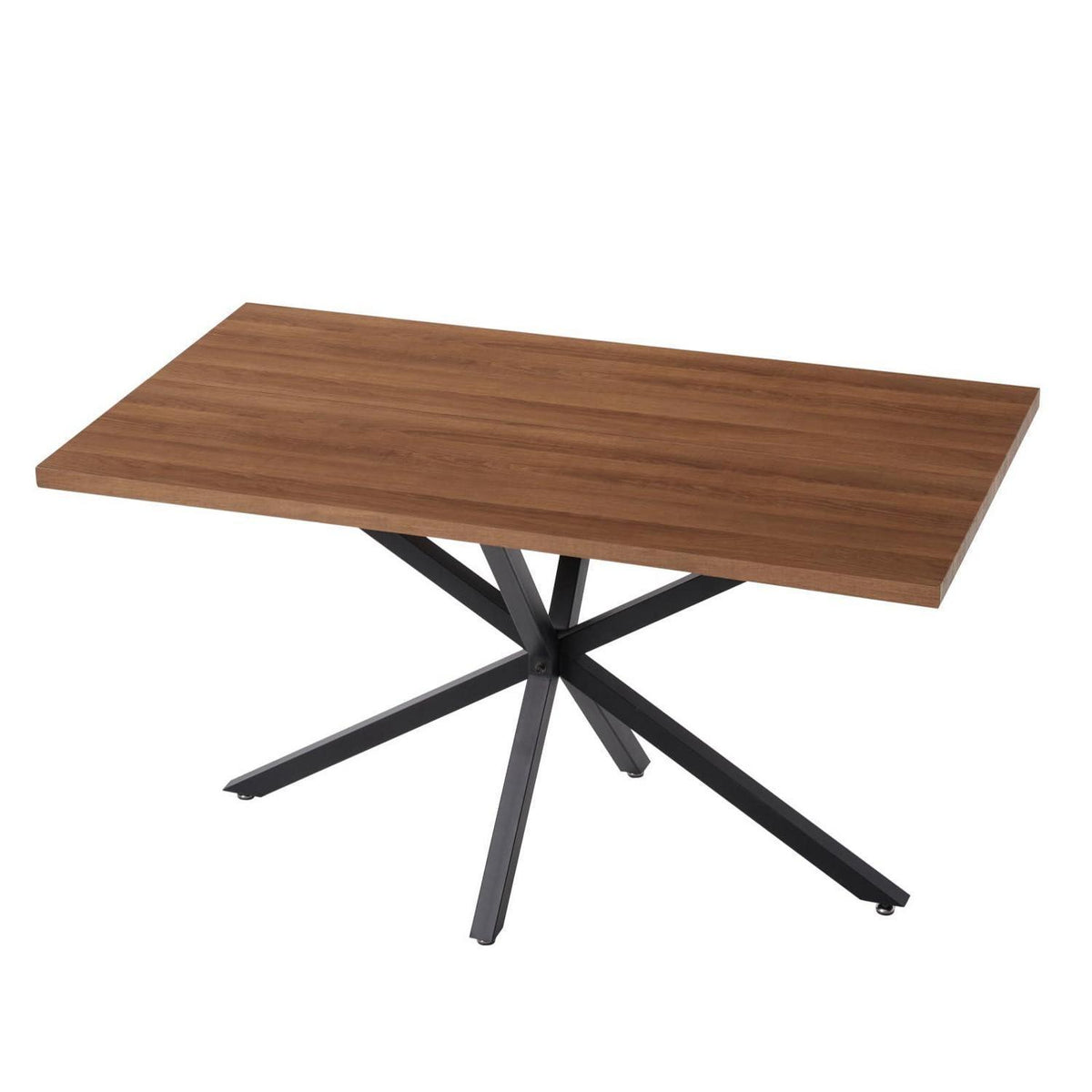 Moderner Esstisch 140x78cm – Dunkle Eiche, Metallbeine
