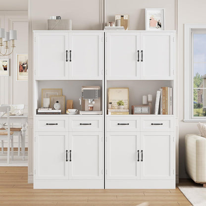 180cm Küchenschrank mit Arbeitsplatte | Vorratsschrank & Buffetschrank Weiß