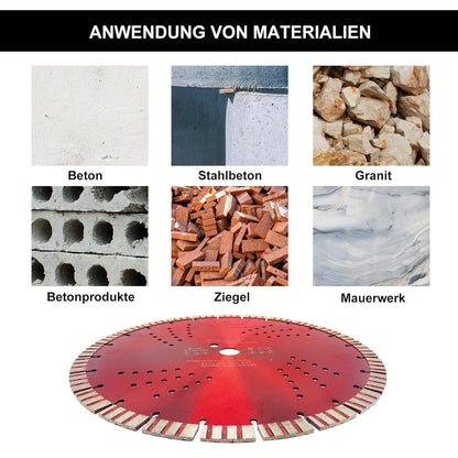 Diamant Trennscheibe 350mm für Beton Stahlbeton Stein