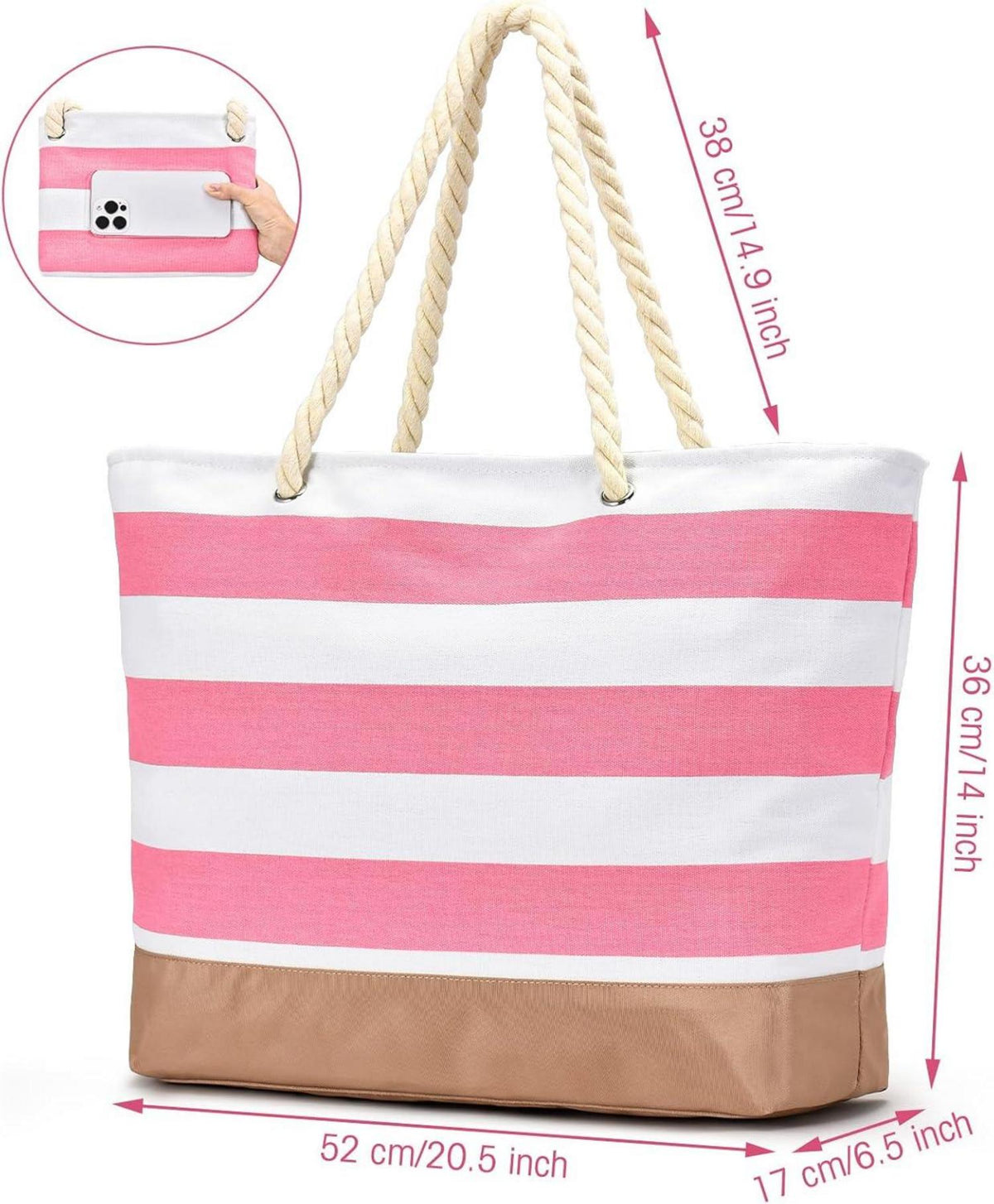 Strandtasche Tote Bag Wasserdicht Große Shopper Badetasche