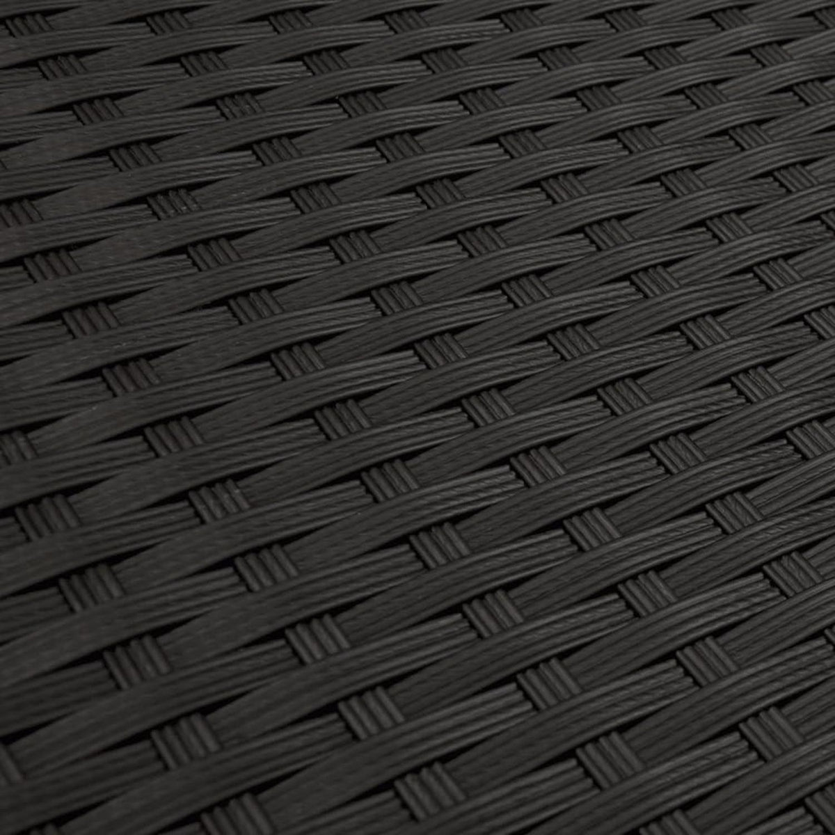 vidaXL Garten Essgruppe 7-TLG. Schwarz Poly Rattan