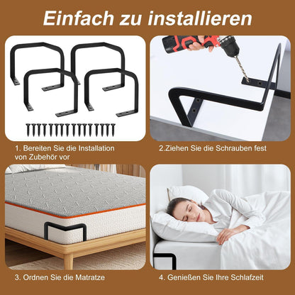 Matratzenverbinder Set 4er-Pack – Stabilisatoren für Bett & Matratze