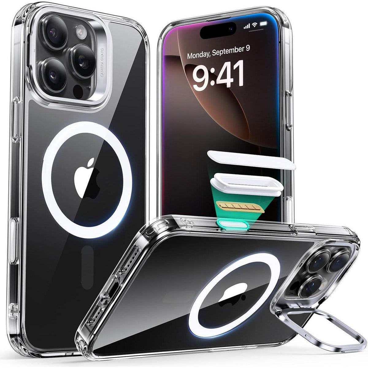 iPhone 16 Pro Max Hülle mit integriertem Ständer und MagSafe