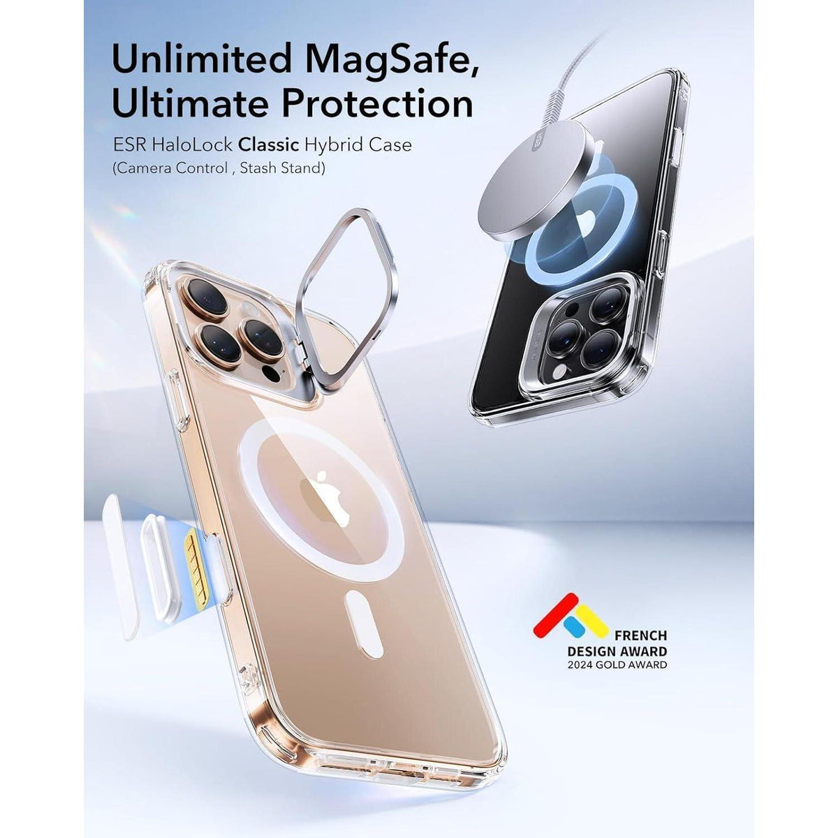 iPhone 16 Pro Max Hülle mit integriertem Ständer und MagSafe
