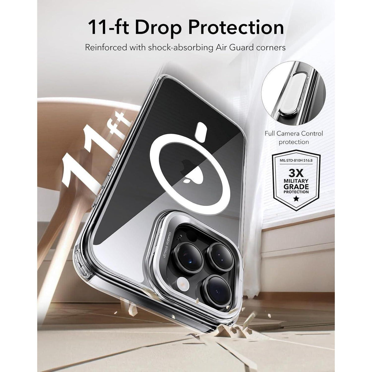 iPhone 16 Pro Max Hülle mit integriertem Ständer und MagSafe