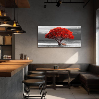 Leinwandbild Baum des Lebens XXL – Modernes Wandbild 59x119 cm