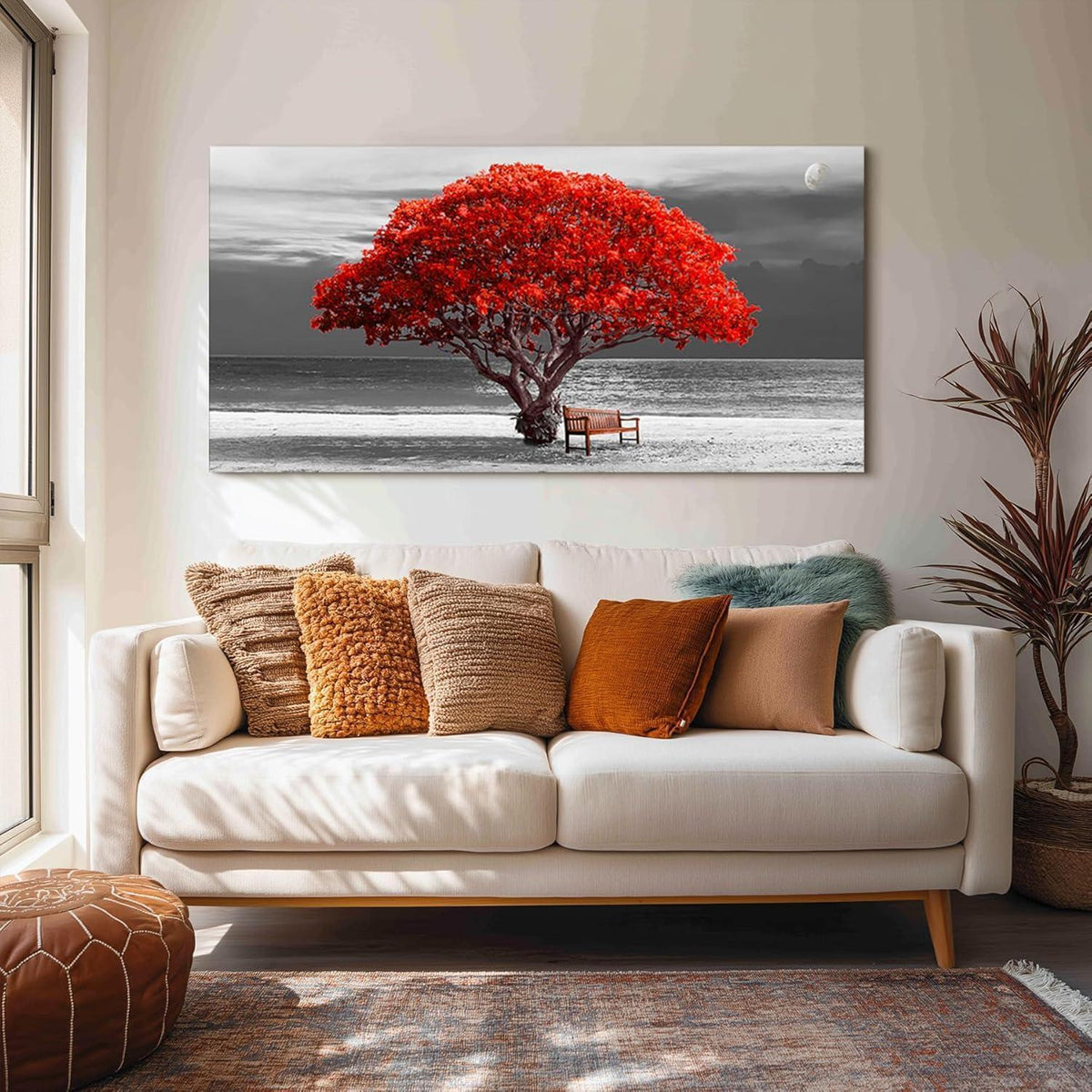 XXL Leinwandbild Baum des Lebens 73x146 cm, Modernes Wandbild