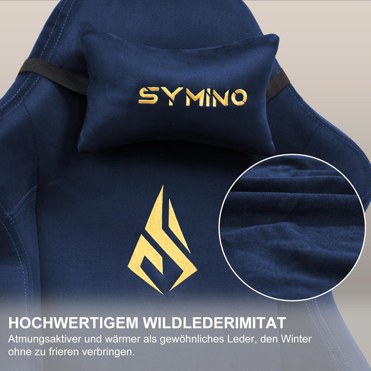 Symino Gaming Stuhl Racing Wildlederimitat Ergonomischer Chair
