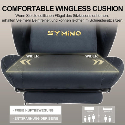Symino Gaming Stuhl Racing Wildlederimitat Gamer Chair, Ergonomischer