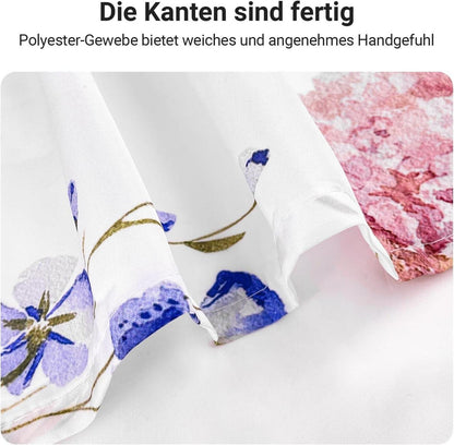 Duschvorhang 200x200cm Antischimmel Rosa Blume Wasserabweisend