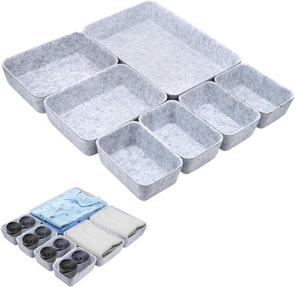 Filz Schubladen Organizer Set 7-teilig, Schubladen Ordnungssystem
