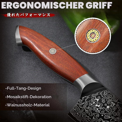 Ausbeinmesser Profi VG10 Damast | Fleischmesser mit Holzgriff