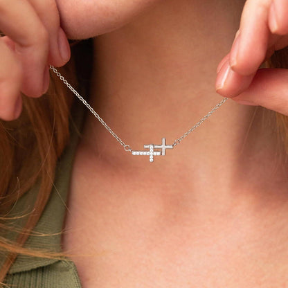 Kreuz Kette Damen 14K Gold Vergoldet Silber Modeschmuck