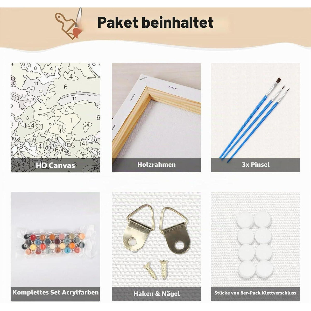 Malen nach Zahlen Landschaft mit Rahmen – DIY Ölgemälde Set
