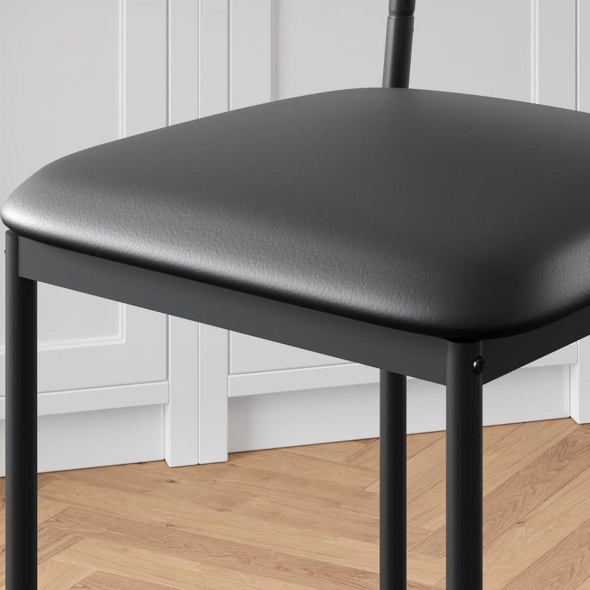 Bartisch Set mit Barhockern & Regalen – Industriell Schwarz