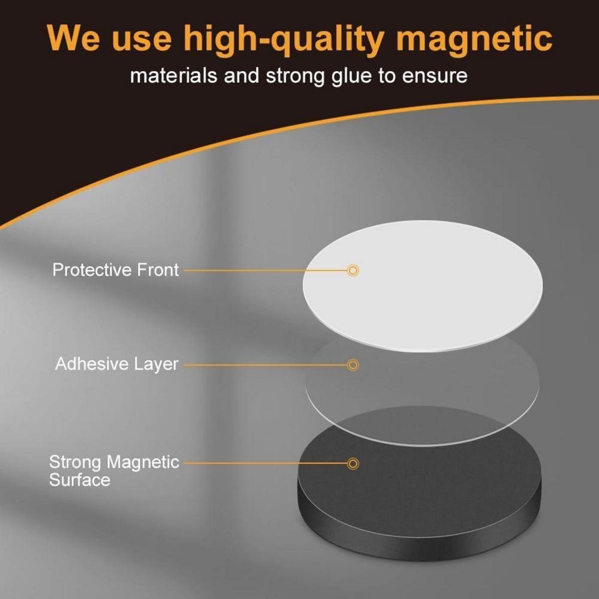 100x Magnetband selbstklebend – Rund, 20mm, für Küche & Büro