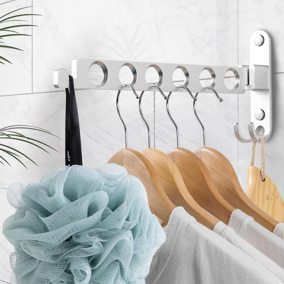 2er-Set Klappbare Wandhaken für Kleidung & Handtücher