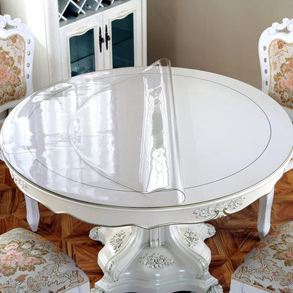 Runde Tischfolie 120cm, Transparent, 2mm PVC Tischschutz Folie