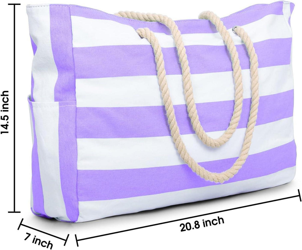 Wasserdichte Strandtasche Tote Bag Damen Groß Lila