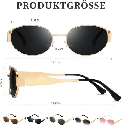 KATZEN-AUGEN Sonnenbrille Polarisiert Gold Retro