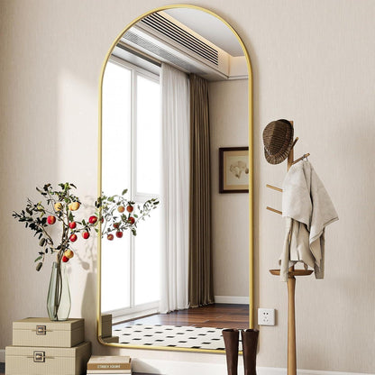 Ganzkörperspiegel Bogen Gold – 171 x 76 cm, Stand- & Wandspiegel