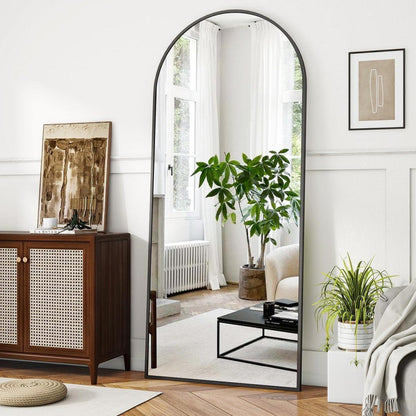 Ganzkörperspiegel Bogen Schwarz – Stand- & Wandspiegel 171x76cm
