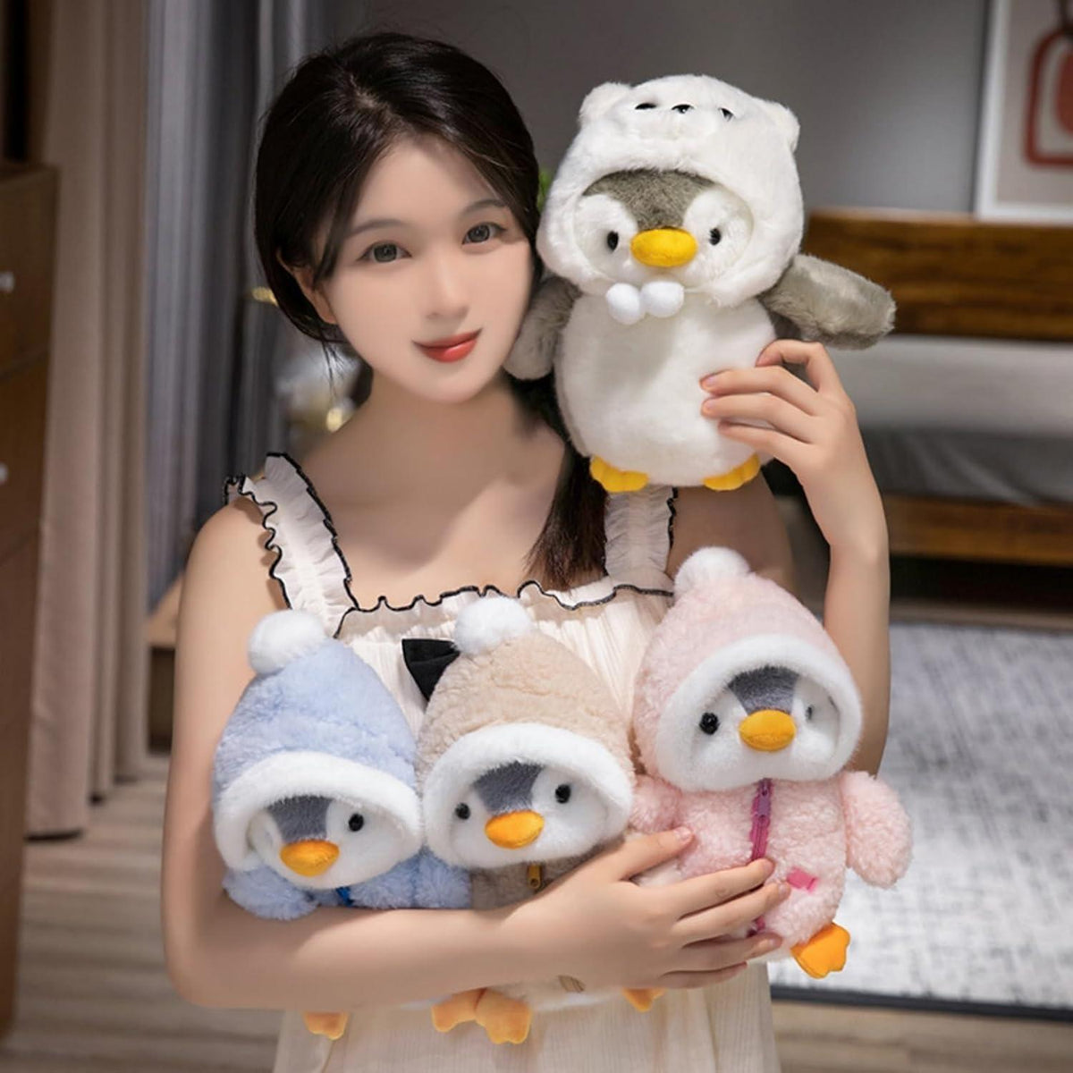 Pinguin Kuscheltier 25 cm – Flauschiges Stofftier zum Kuscheln