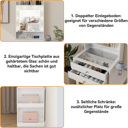Schminktisch mit LED-Beleuchtung und