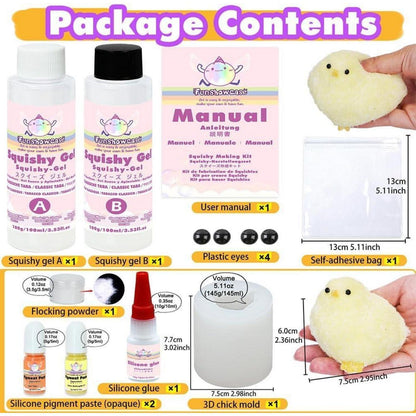 DIY Küken Squishy Set – Flüssigsilikon Basteln