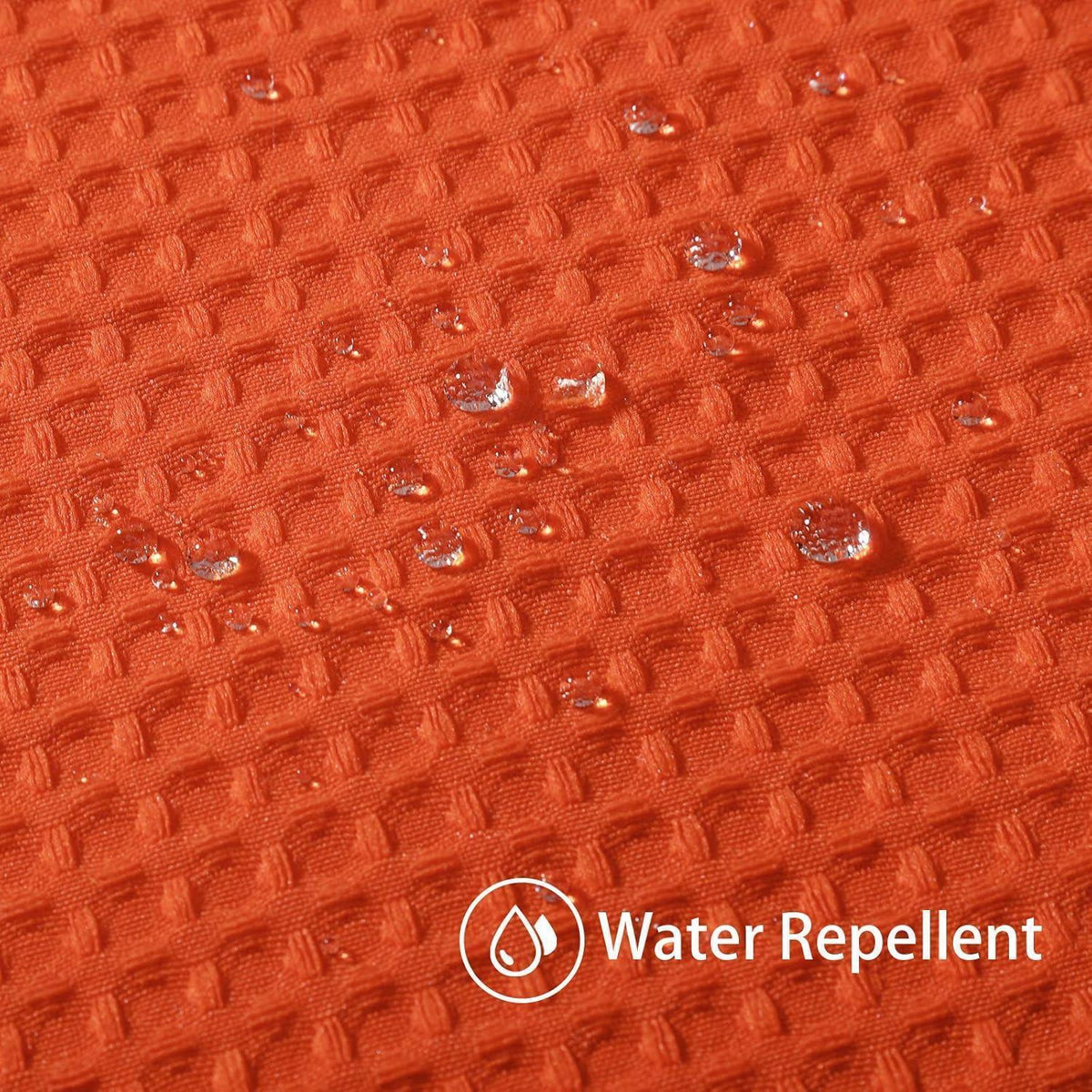 Waffel Duschvorhang wasserdicht, Orange, 182x198cm